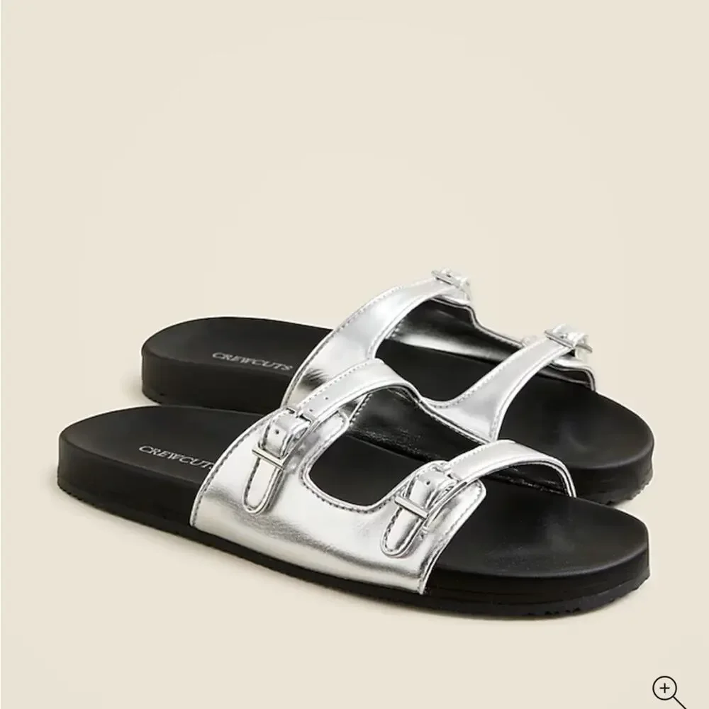 Crewcuts Silver Black Colbie sandals